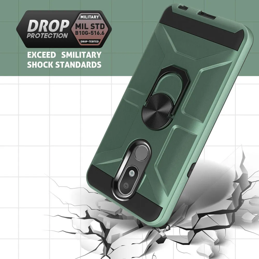Magnetic Kickstand Phone Case For LG Aristo 4 Plus Escape Plus Cases Finger Ring for Journey LTE K30 2019 Case Hybrid Armor Phone Cover