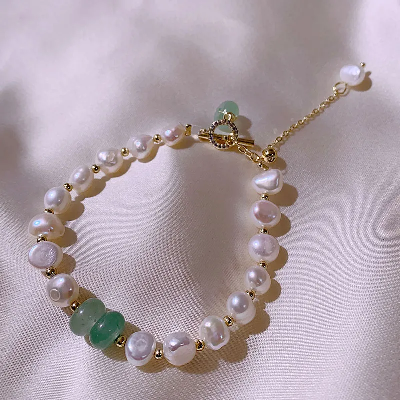 Donne alla moda coreana Donne ad acqua dolce Temperamento bracciale perle classico braccialetti di perle bianchi femmine039s gioielli8915130
