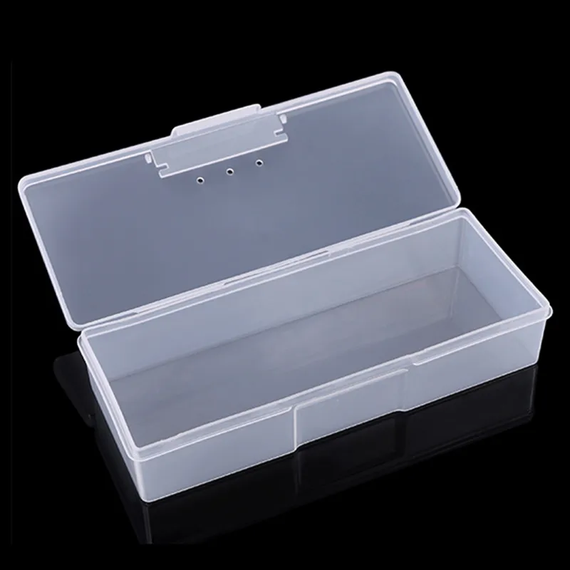 Plast Transparent Nail Manicure Tools Storage Box Nail Potting Ritning Pennor Buffert Slipfiler Organiser Case Container Box271G