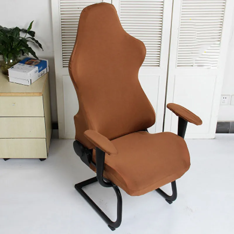 1 ensemble housse de chaise de jeu Spandex housse de chaise de bureau housses de siège de fauteuil élastique pour chaises d'ordinateur housses housse de chaise Y9690441