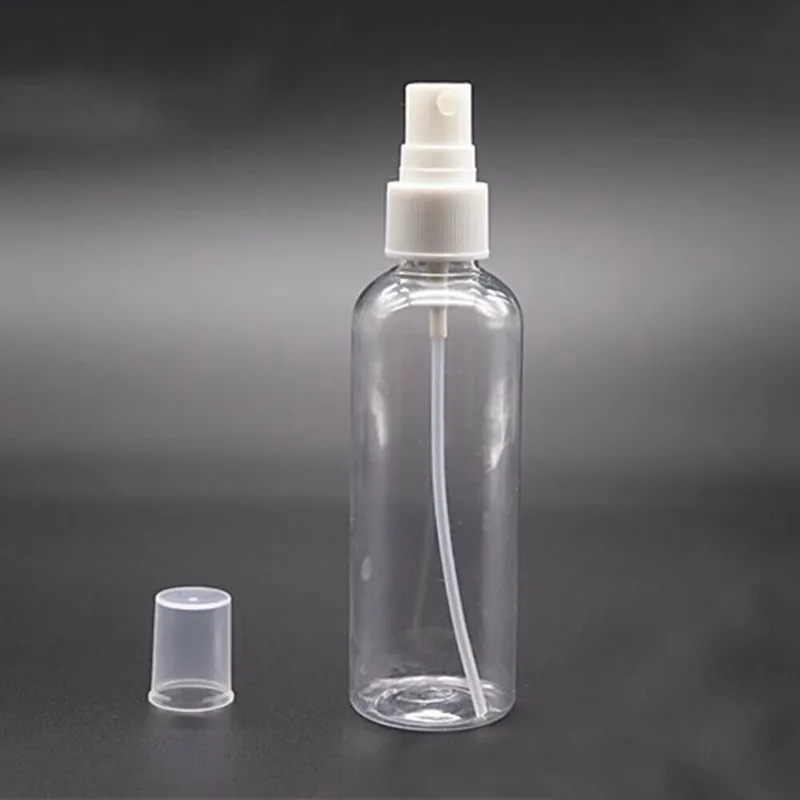 100 ml transparentes Plastik -Parfüm -Atomizer kleiner Mini leerer Sprühfutterflaschenflaschen Set T2008196298086