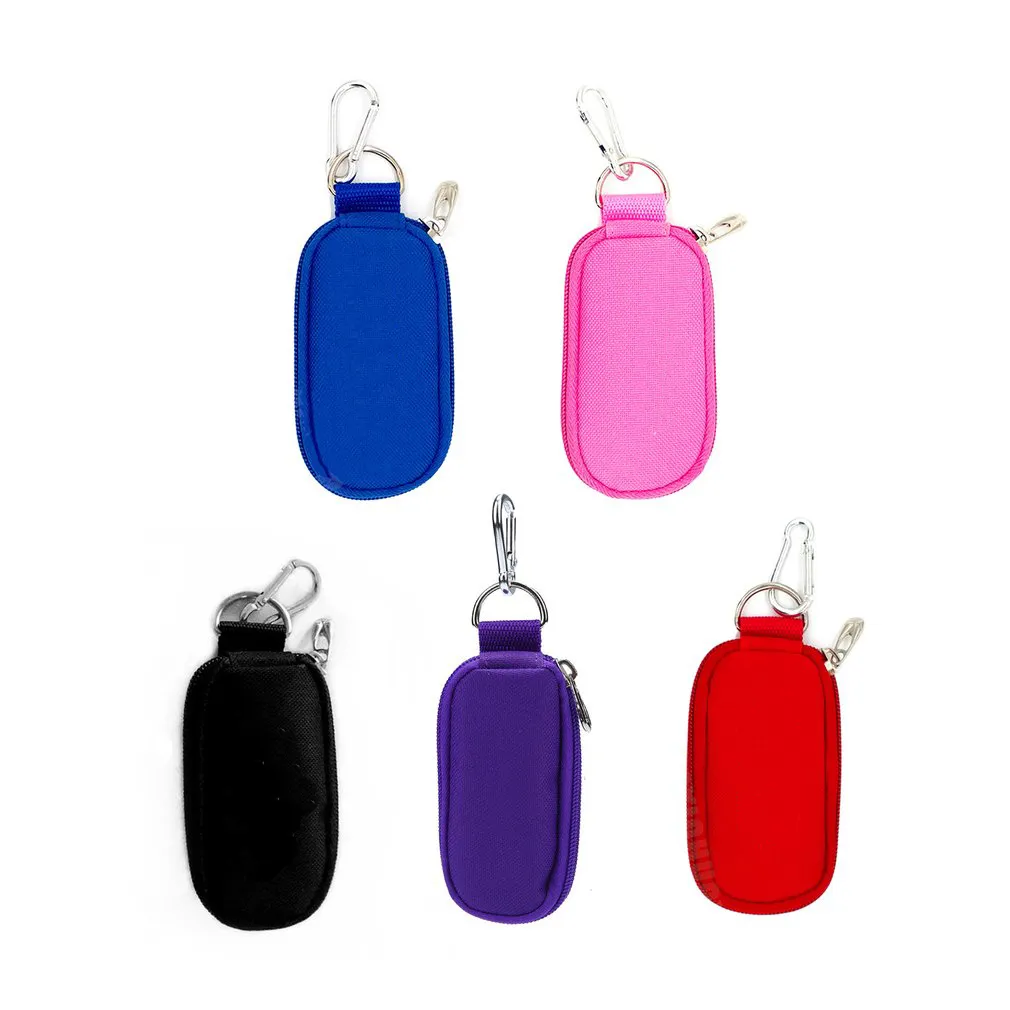 10 bottiglie Borsa di stoccaggio essenziale olio portatile Traveling Case da 2 ml Keychain Ring Keychain Ringat Ringer Zipper Bag1920759