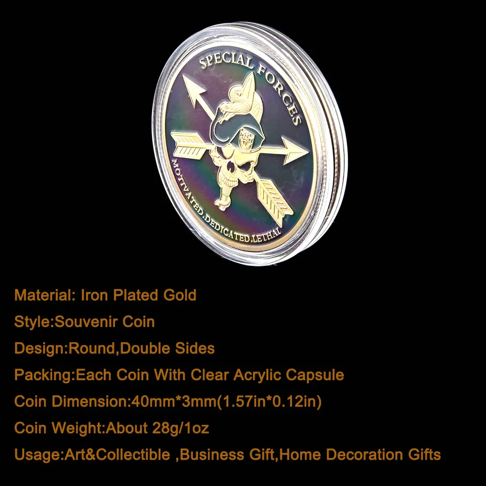 アメリカ合衆国陸軍特殊部隊クラフト1オンスゴールドメッキチャレンジコイングリーンベレットリバティーコレクション6098863