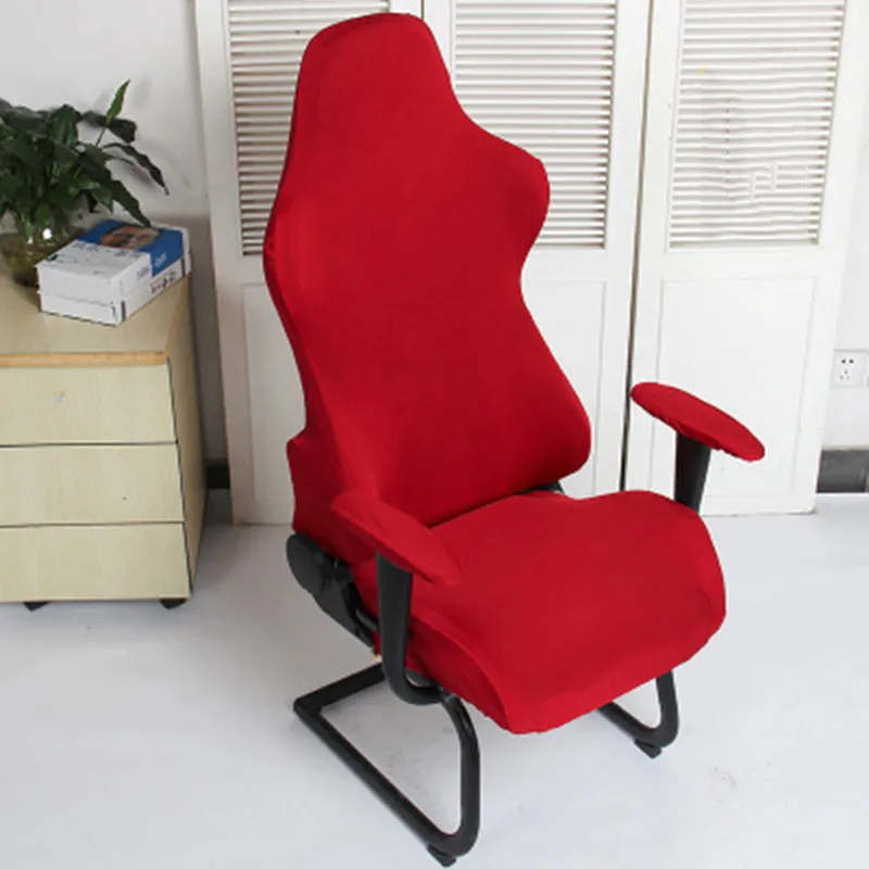 Gaming Chair Cover Spandex Office Chair Cover Housses de siège de fauteuil élastiques pour chaises d'ordinateur Housses housse de chaise Y200103