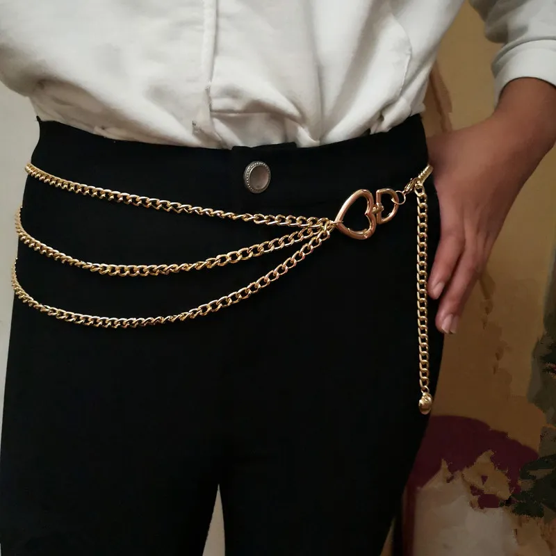 Fashion Retro Chain Belts For Women Waistbands Girdle Pants Chain Multilayer Long Tassel Party Jewelry Dress Waist Belts337i