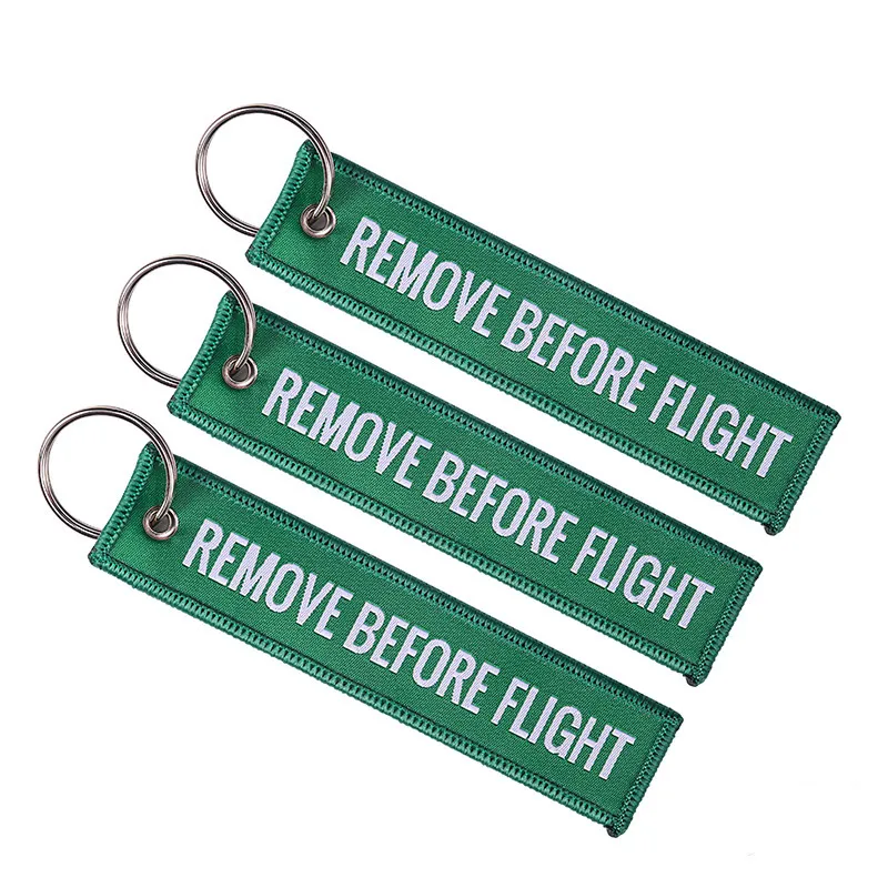 1 Stück „Remove Before Flight“-Stickerei-Schlüsselanhänger, Schlüsselfinder für Autos, Luftfahrt-Schlüsselanhänger, kleines Geschäftsgeschenk 5106842