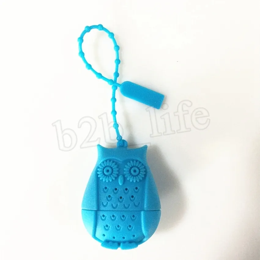 Cute Owl Tea Strainer Tea Bags Food Grade Silicone loose-leaf Tea Infuser Filter Diffuser Fun Accessories Filtre De Gel De Silice