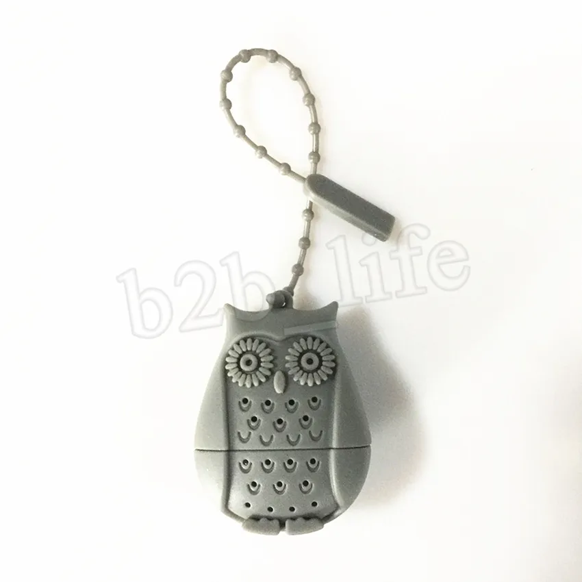 Cute Owl Tea Strainer Tea Bags Food Grade Silicone loose-leaf Tea Infuser Filter Diffuser Fun Accessories Filtre De Gel De Silice