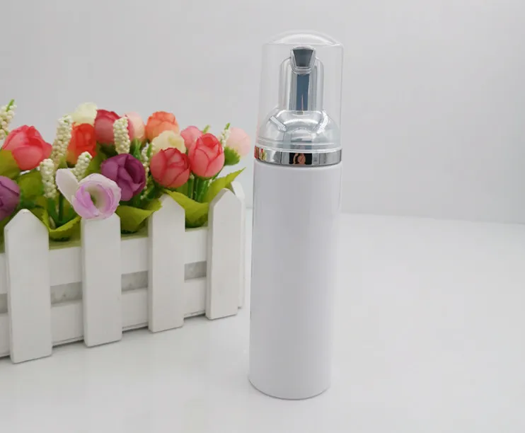 30ml 60ml 80ml 100ml Mini Plastic Foaming Liquid Soap Dispenser silver Pump Bottles Travel empty foam pump bottle T200819