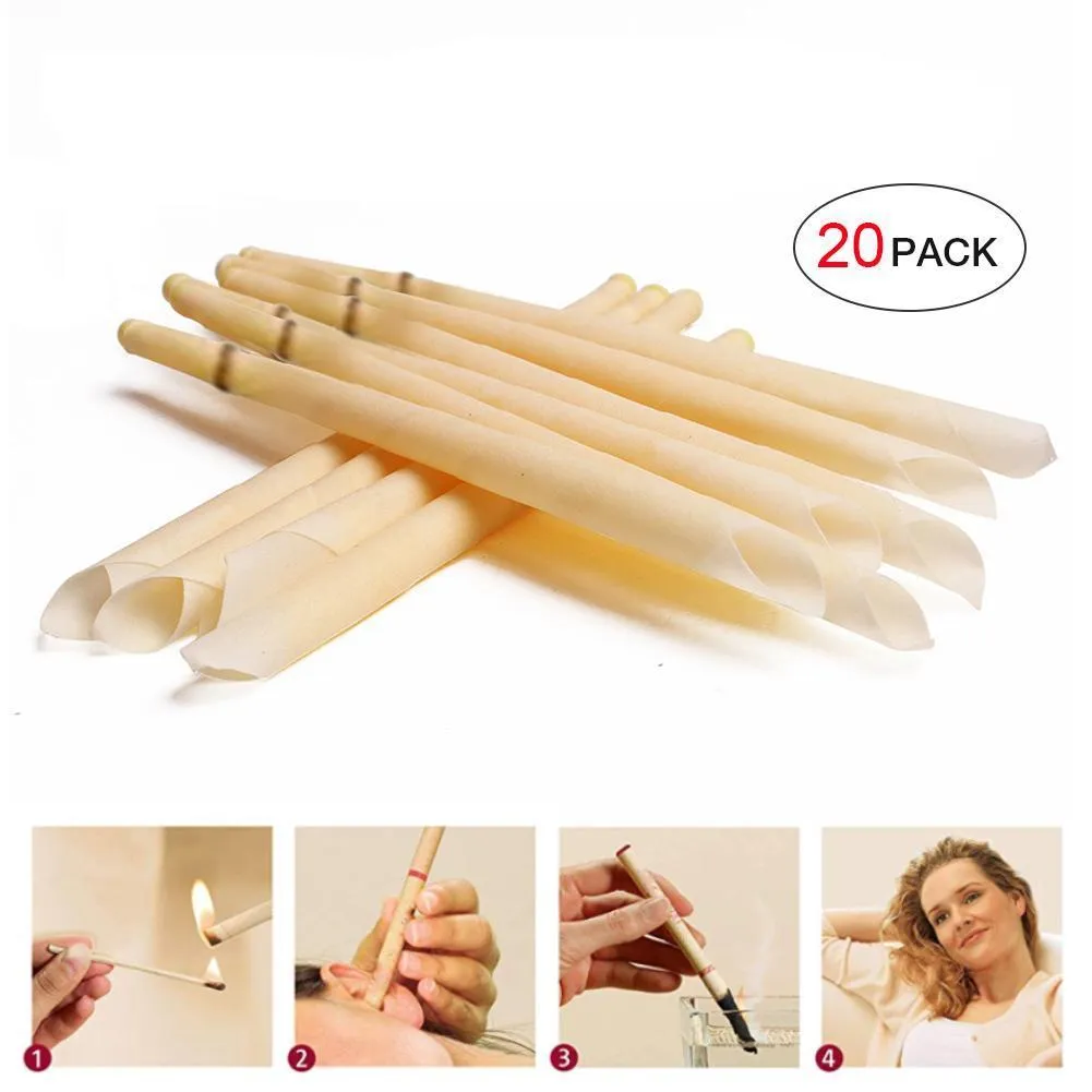 Ear Candle Ear Wax Clean Removal Candles Hollow Blend Cones Care Healthy Beeswax Ear Nose Dust Cleaning Indiana Therapy Y2001702152