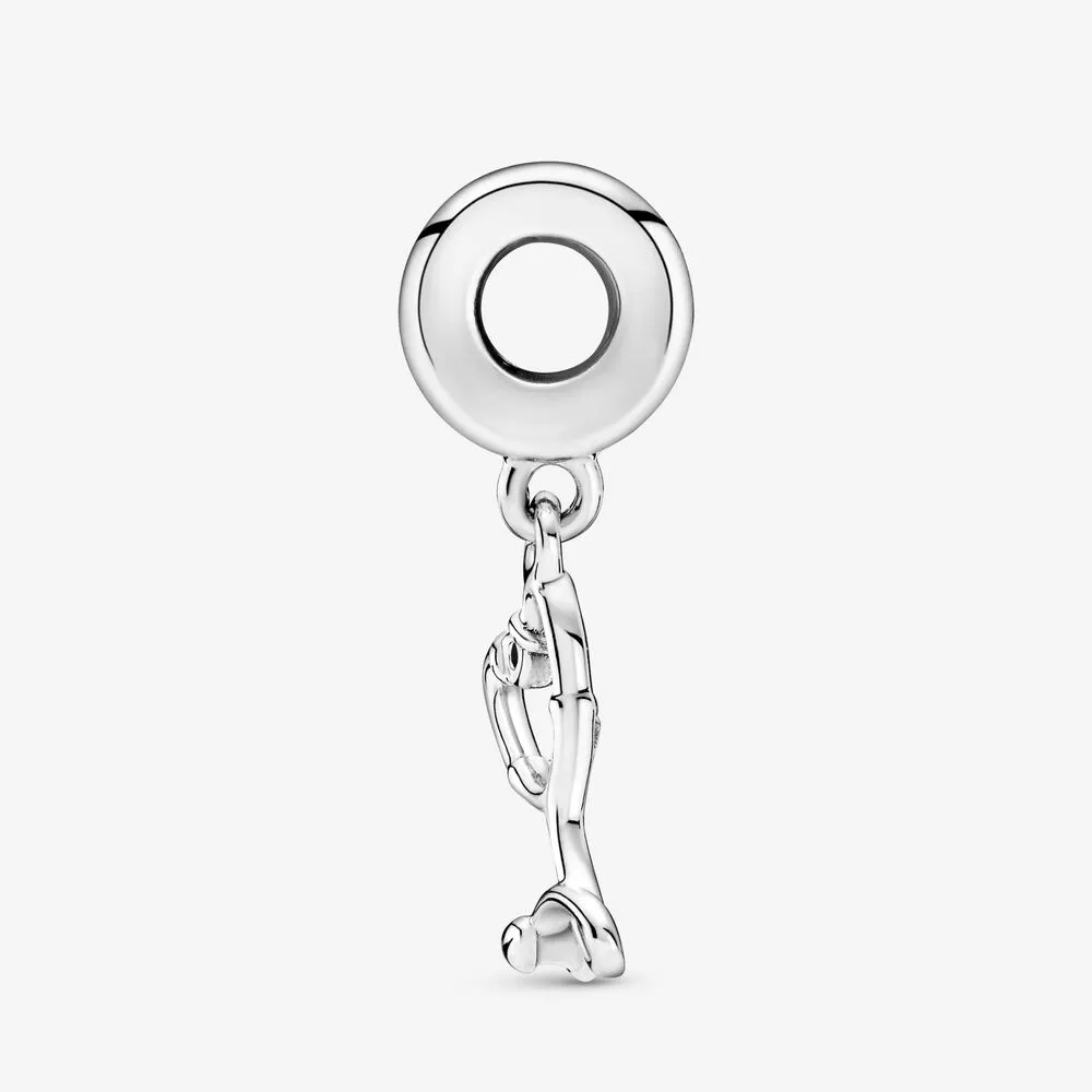 Новое поступление, стетоскоп из стерлингового серебра 925 пробы, подвеска в виде сердца, подходит для оригинального европейского браслета, модные ювелирные изделия, аксессуары2692