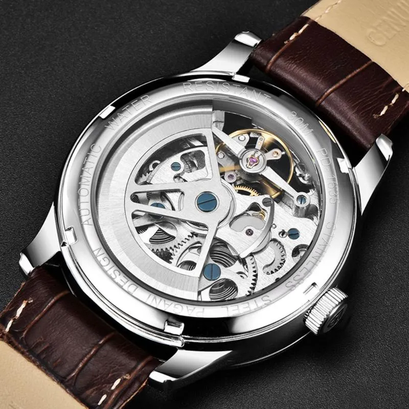 43 mm Pagani Design Black Dial Luxury Men's Casual Fashion Black Leather Strap Men's Automatic Mechanical Watches211y