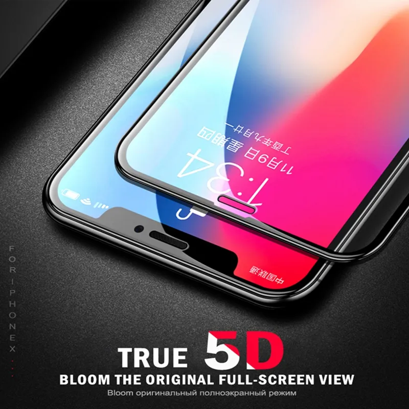 5D Gebogene Kante Vollständige Abdeckung Screen Protector Für iPhone 6 7 6S Plus 11 Pro Max Gehärtetes Glas Für iPhone 8 Plus X XR XS Max Glass5991459