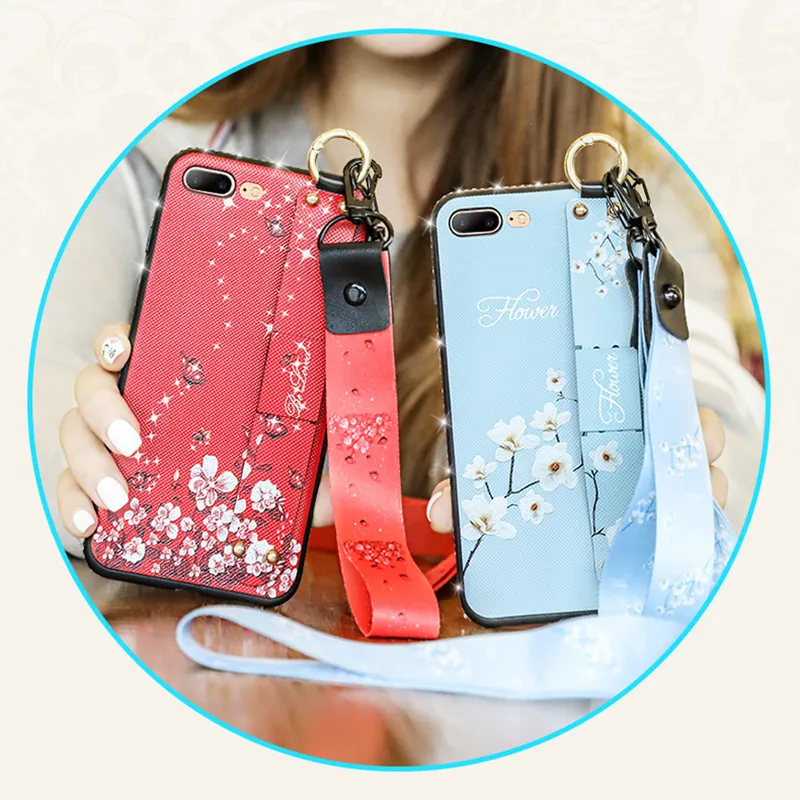 New Wristband Strap Case for IPhone 12 11 ProMAX 11 12PRO XR XSMAX 6Plus 7 8Plus Soft Silicone Bracket TPU Cell Phone Back Cover C8477439