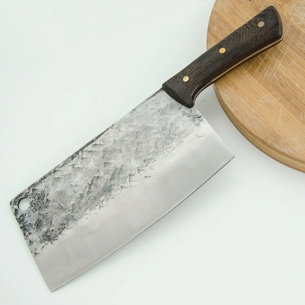 75 -calowy rozszczepianie rozcięcia Big Bone Cased Chinese Butcher Cutlery Nóż narzędzie kempingowe ręcznie robione krojone szef kuchni noża do rąbania 2826249