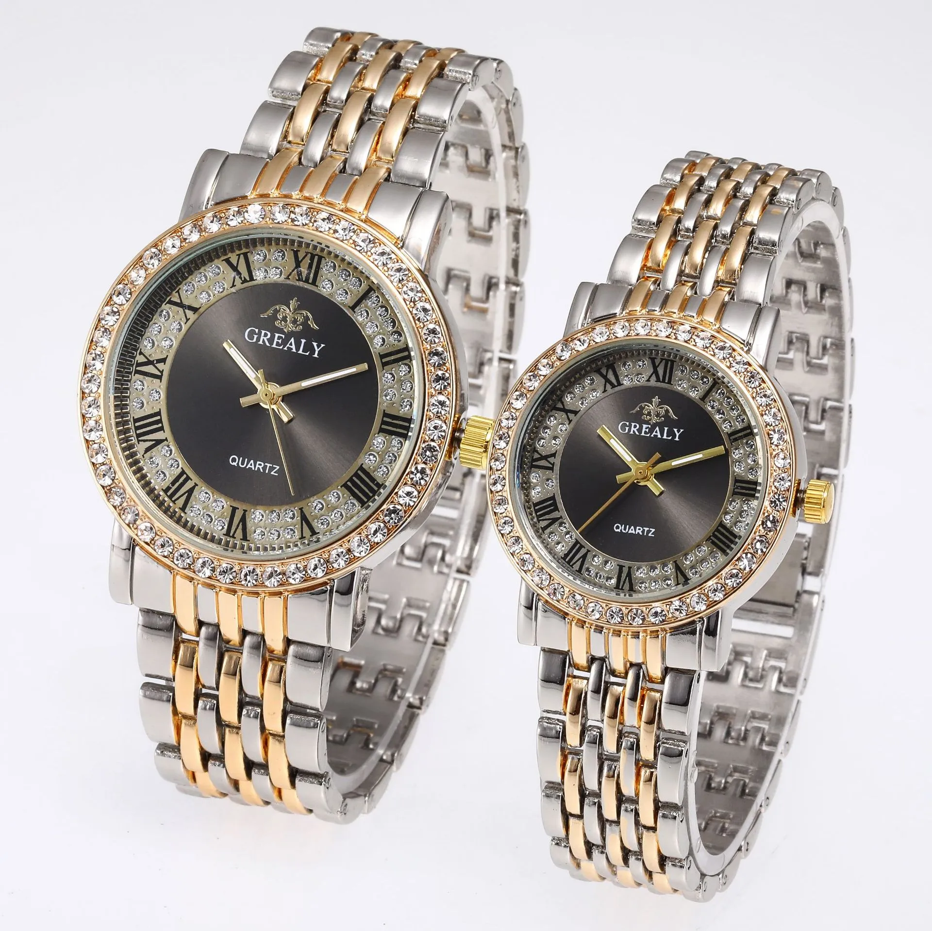Nowe przybysze Timelimited Designers Big S Sprzedawanie Business Casual Steel Belt Diamond Zestaw męski Watch Roman Numeral Crystal C6013792