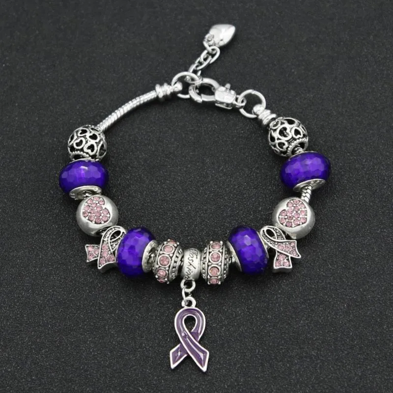 KEORMA sensibilisation au cancer du sein ruban rose pendentif coeur serpent chaîne réglable bracelet à breloques bracelets femmes fête des mères G217E