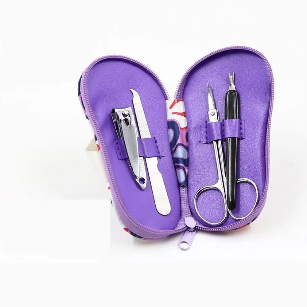 Bloem slipper nagel tool kit cartoon schattige set de manicura roestvrij staal manicure zorg gereedschap nail art manicure set