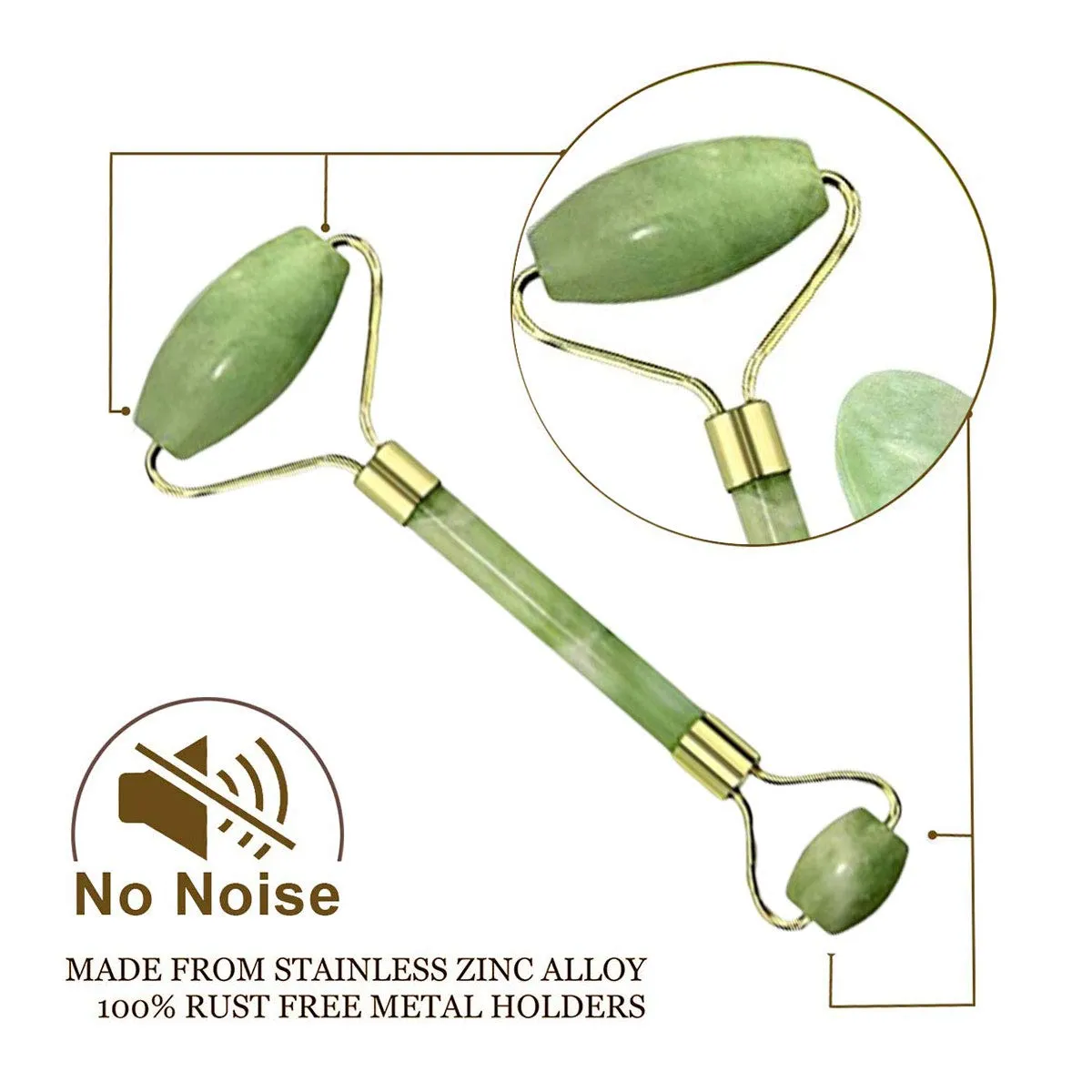 Natural Jade Roller And Guasha Massage Set Skin Scraper Facial Stone Firming Face AntiAging Puffy Eyes Massager Neck Anti Wr9657564