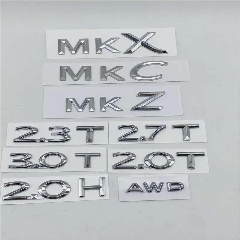 Pour Lincoln MKX MKZ MKC 20T 23T 27T 20H AWD lettres couvercle de coffre arrière emblème queue Logo porte latérale plaque signalétique Sign1801663