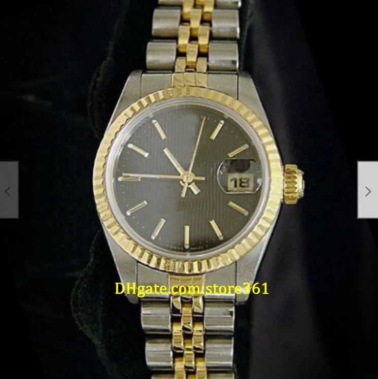 20 style tenue décontractée mécanique automatique 26mm dames 18K or jaune président montre blanc vadrouille diamant Rubies276q