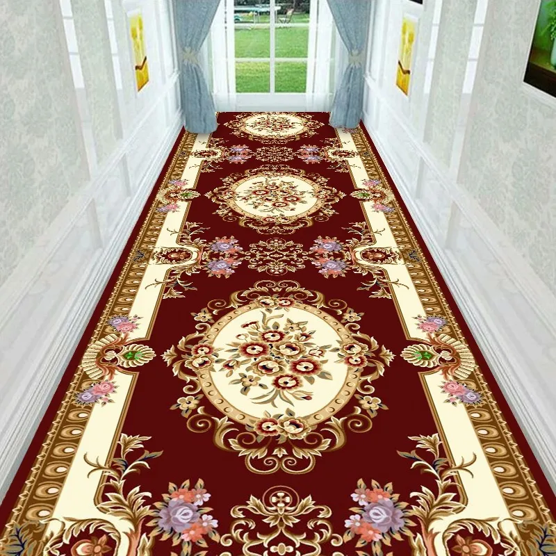 Europe Long Hallway Rugs and Carpet Non-Slip Stair Carpet Home Floor Runners Rugs Bedside El Entrance Corridor Aisle Floor230J