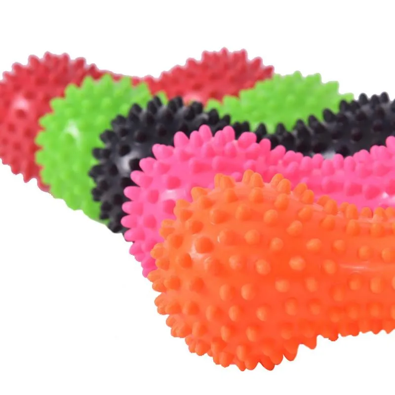 Peanut Spiky Massage Ball Roller Reflexología Muscle Gatger Punto Terapia Dolor Alivio de estrés Relájate Fitness de yoga Bola4038730