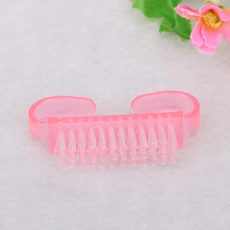 DHL Nail Art Cleaning Brush Cepillo de Limpieza Plastic Diy Pedicure Manicure Nail Cleaning Scrubing Tools Nail Art Dust Cleaning Brush