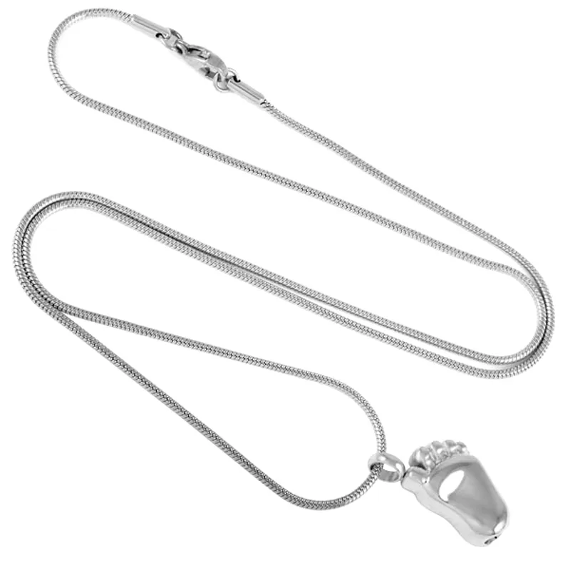 IJD8041 Baby Foot Forme Crémation en acier inoxydable Pendentif pour le gain pour cendres de main