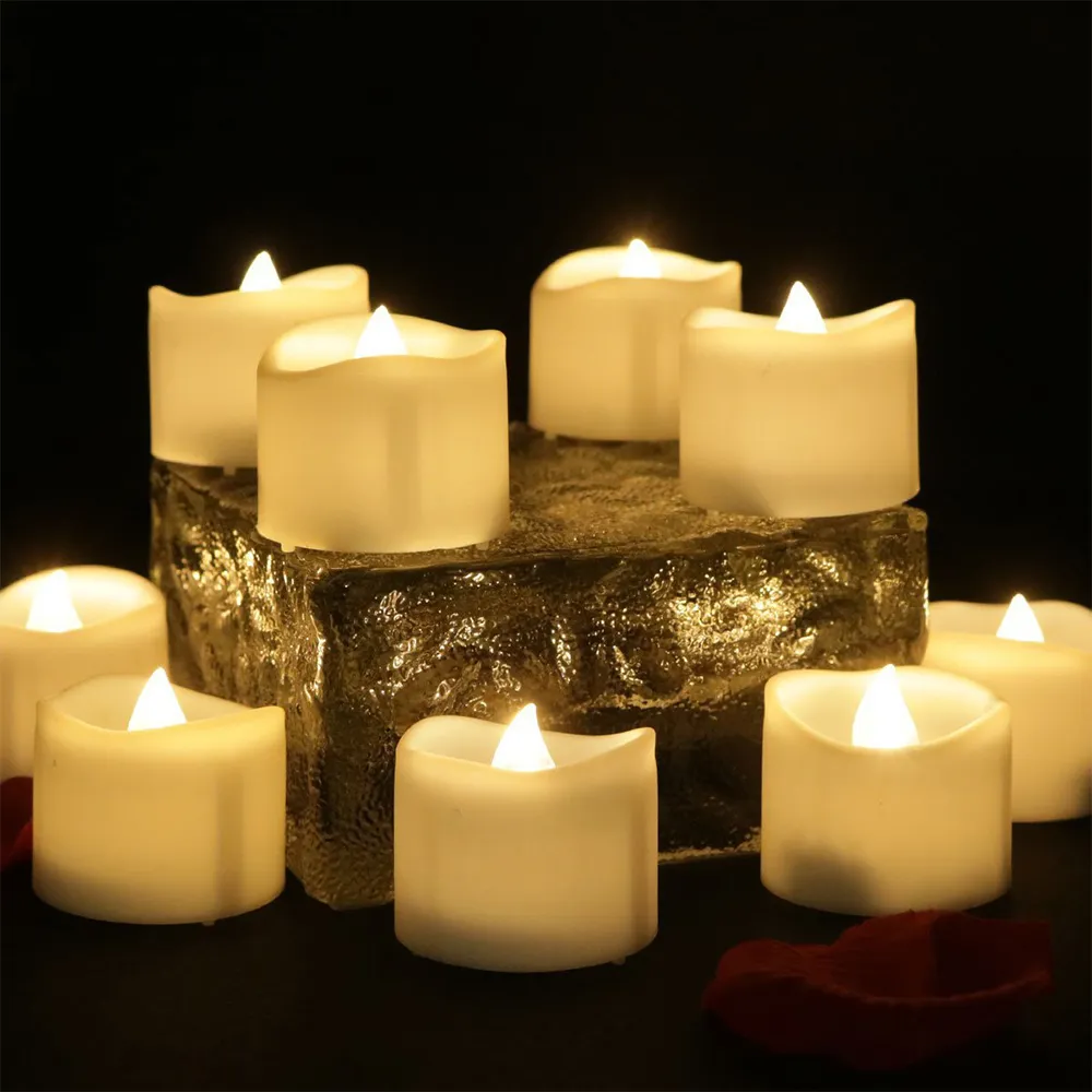 Battery Votive Candles med Remoteremote Candlestealights Fake LED Light Easter Candle for Party Y2005311927725