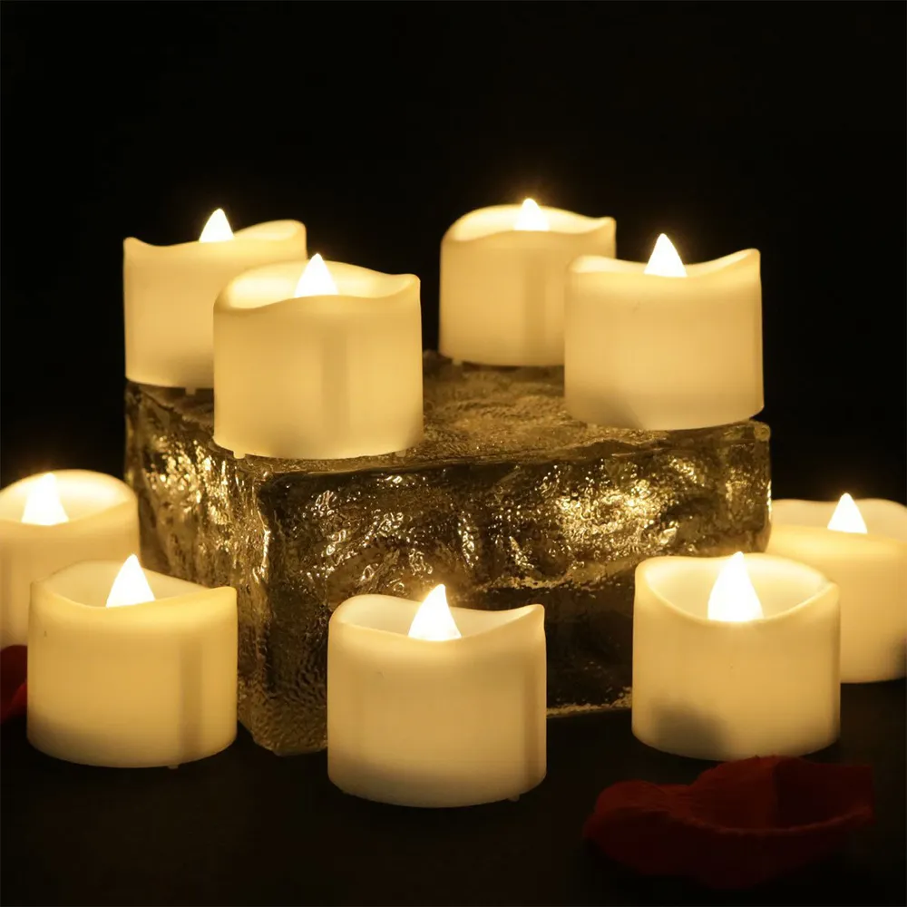 Батарея водяных свечи с помощью удаленных светлевых свечей фальшивые светодиодные светодиоды Пасхальная свеча для вечеринки Y2005318200617