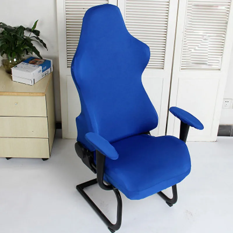 1 ensemble housse de chaise de jeu Spandex housse de chaise de bureau housses de siège de fauteuil élastique pour chaises d'ordinateur housses housse de chaise Y9690441
