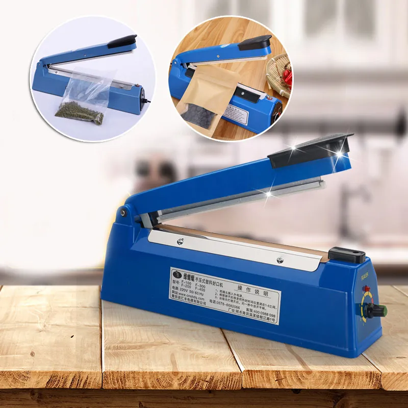 200mm Impulse Sealer Heat Sealing Machine Kitchen Food Sealer Vacuum Bag Sealer Plastic Bag Packing Tools 220V 50HZ1738500
