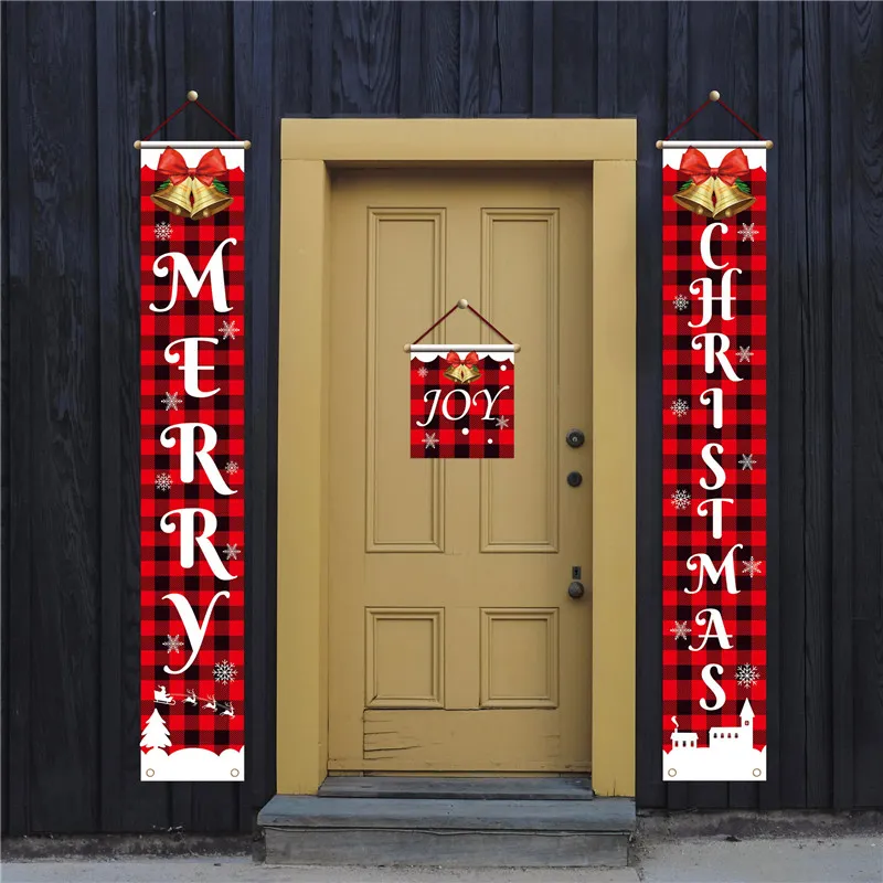 Рождественский куплет дверной баннер знака крыльца Рождественский праздник повесить на украшение