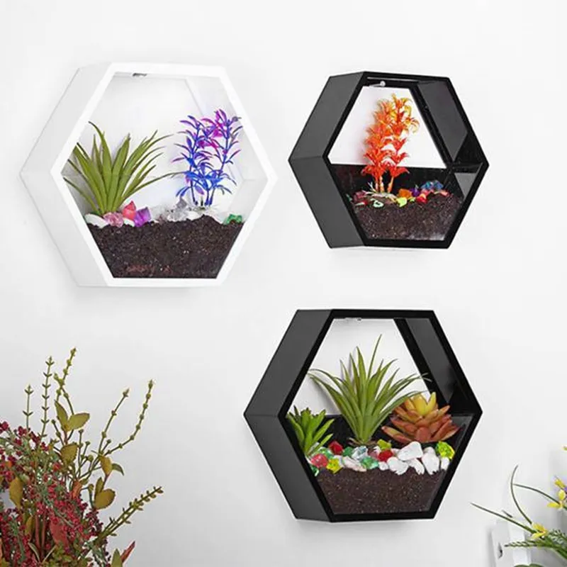 Wall Mounted Hanging Plant Pot Balcony Planter Basket Flower Garden Hanging Scindapsus Planter Supply Plants Racks Home Decor Y200723