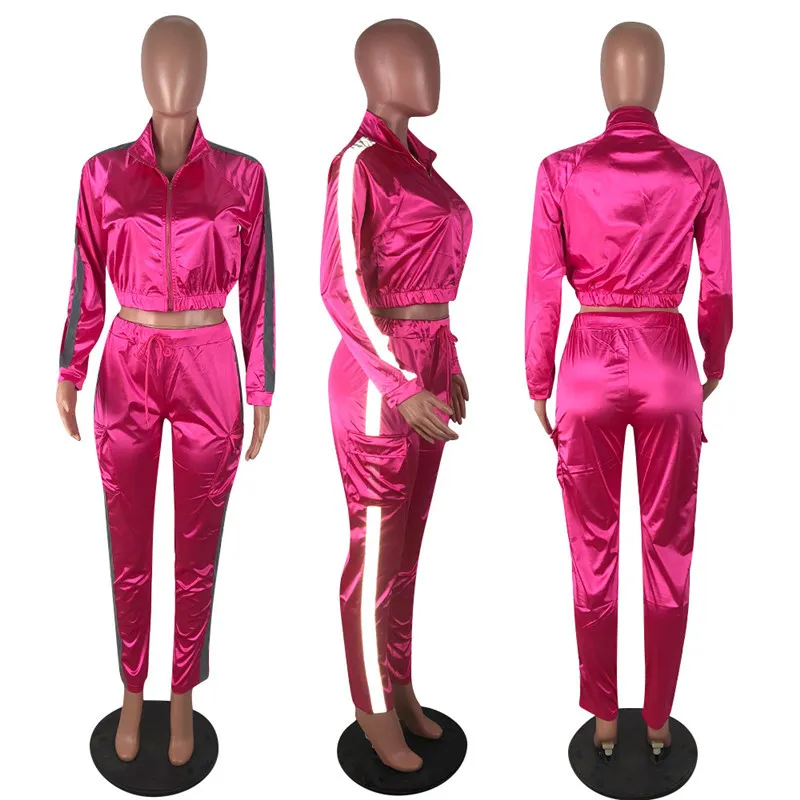 Womens jacket legging outfits set tracksuit outerwear tights sport suit long sleeve cardigan pants hot k2790 Y0506