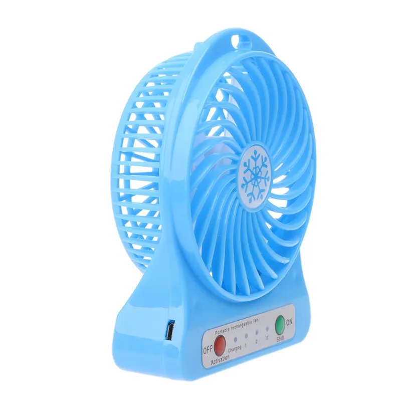 Electric Fans Portable LED Light Fan Air Cooler Mini Desk USB Third Wind 4XFB172y