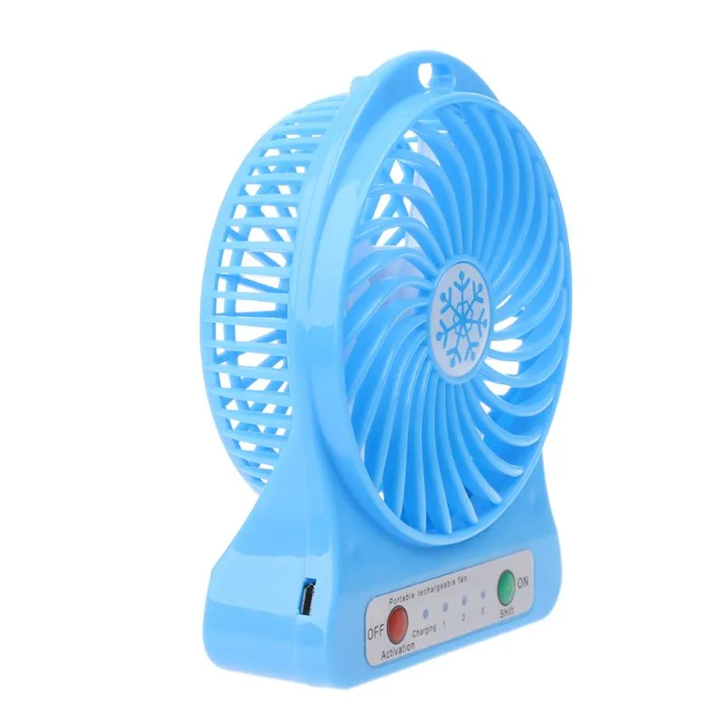 Ventilateurs électriques Portable LED Ventilateur Refroidisseur d'air Mini Bureau USB Troisième Vent 4XFB172y