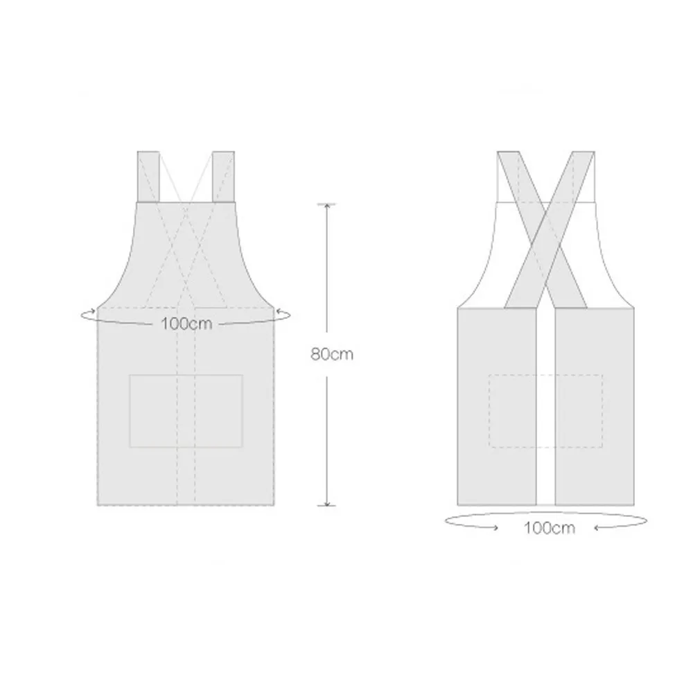 Kitchen Cooking Aprons Women Cotton Linen Cross Back Apron Japanese Style Housework Kitchen Wrap Pinafore apron with pocket Y200101706238