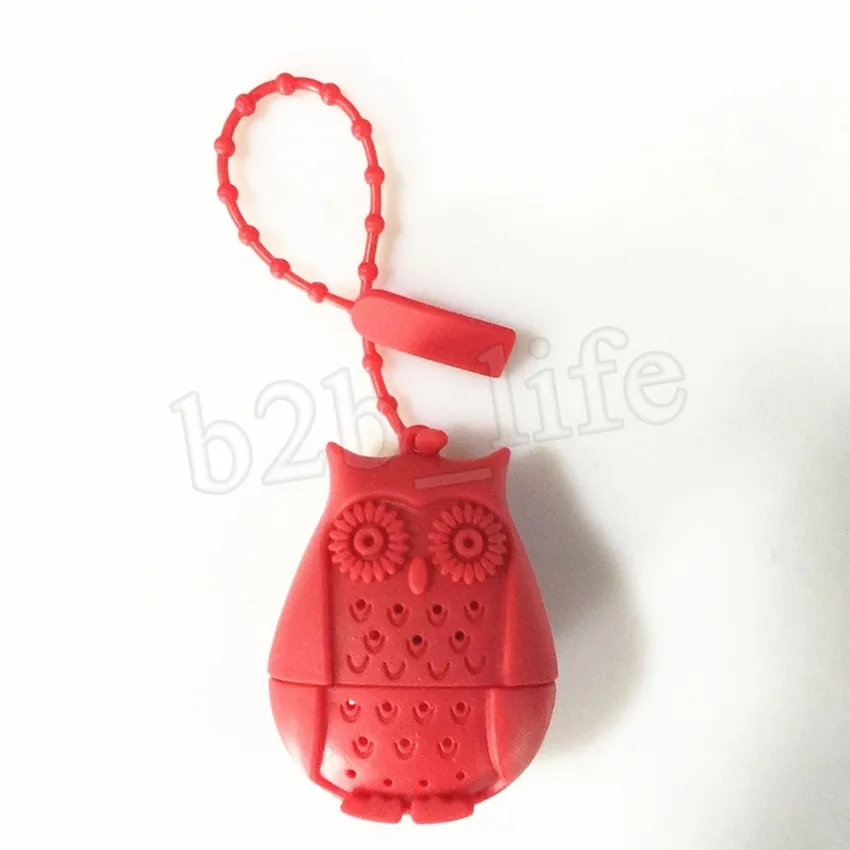 Cute Owl Tea Strainer Tea Bags Food Grade Silicone loose-leaf Tea Infuser Filter Diffuser Fun Accessories Filtre De Gel De Silice