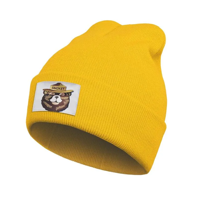 Mode Smokey Bear Print Logo Winter Ski Beanie Hüte Vintage Smokey Bear Wildfire Aufkleber Aufkleber308V