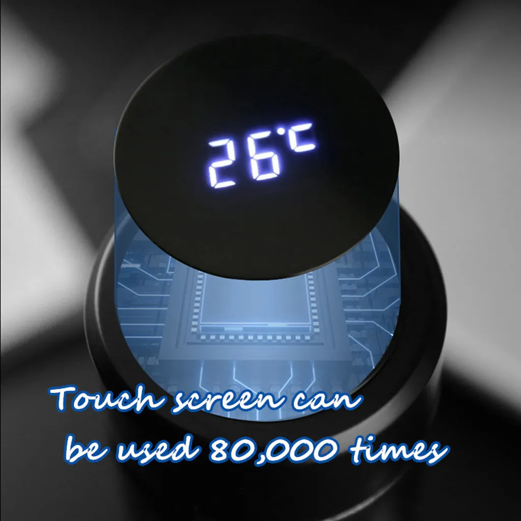 1 STÜCK 500 ML Isolierflasche Edelstahl Isolierflasche Smart Wasserkocher LCD Touchscreen Display Temperaturmessbecher F1205 Y200330