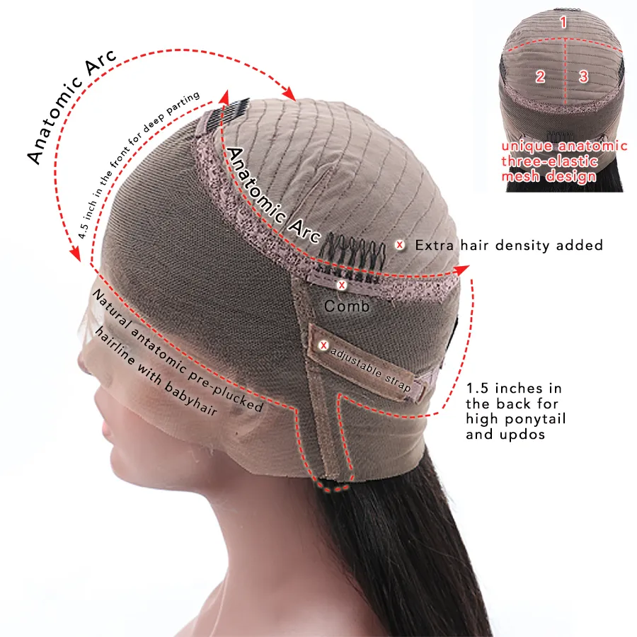 Новый прямой короткий человеческий парик для волос 360 кружевные фронтальные парик прямой кружев