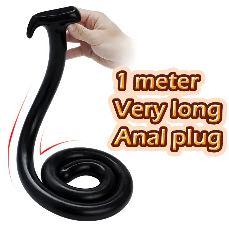 1M Super Lungo Dildo Enorme Silicone Lungo Anal Dildo Butt Plug Erotici Giocattoli Adulti Del Sesso Le Donne Uomini Ano Dilatatore Anal Plug Espansore 205901476