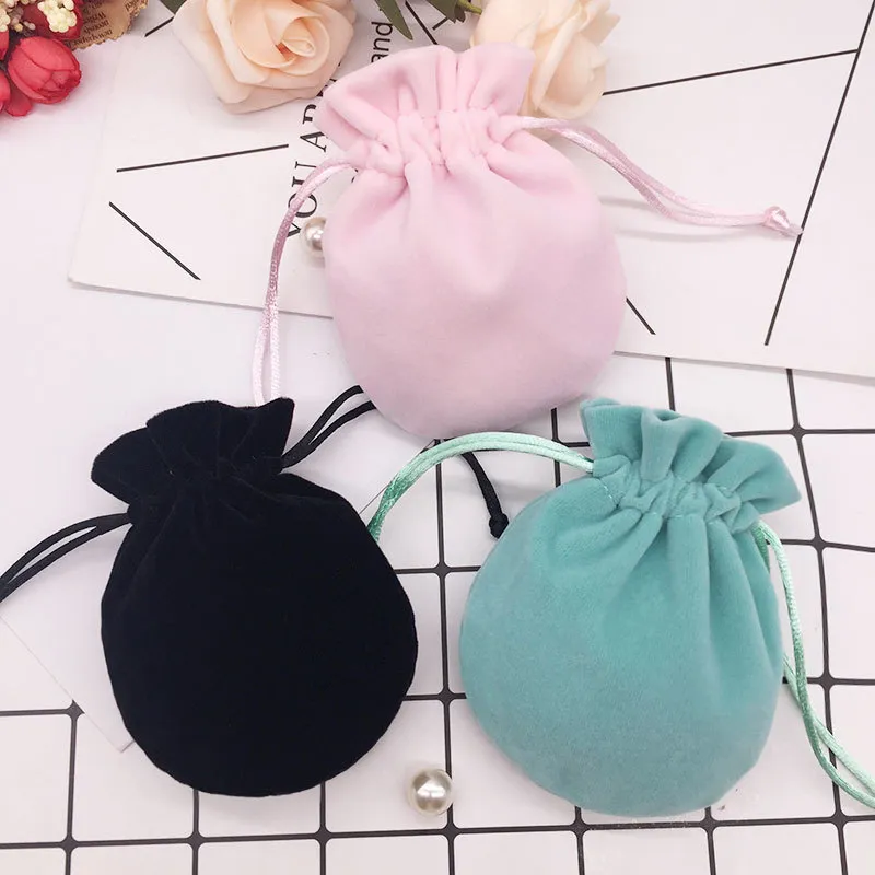 9 11cm Velvet Bage Bagstring Pouches Jewelry Displing Display Bags Wedding Christmas New Year Gift For Lovers234a