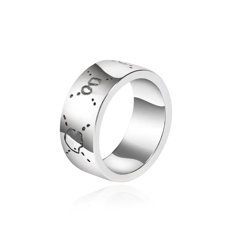 Anello teschio in argento S925 anello vintage in argento sterling da elfo uomo e donna tendenza hip-hop punk coppia ring216U