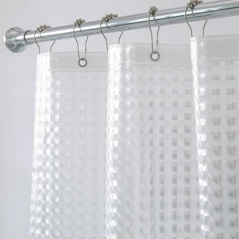 Akcesoria łazienkowe Kurtyna do kąpieli Heavy Duty 3D Eva Clear Prysznic Curtain Liner Zestaw do łazienki wodoodpornych zasłon