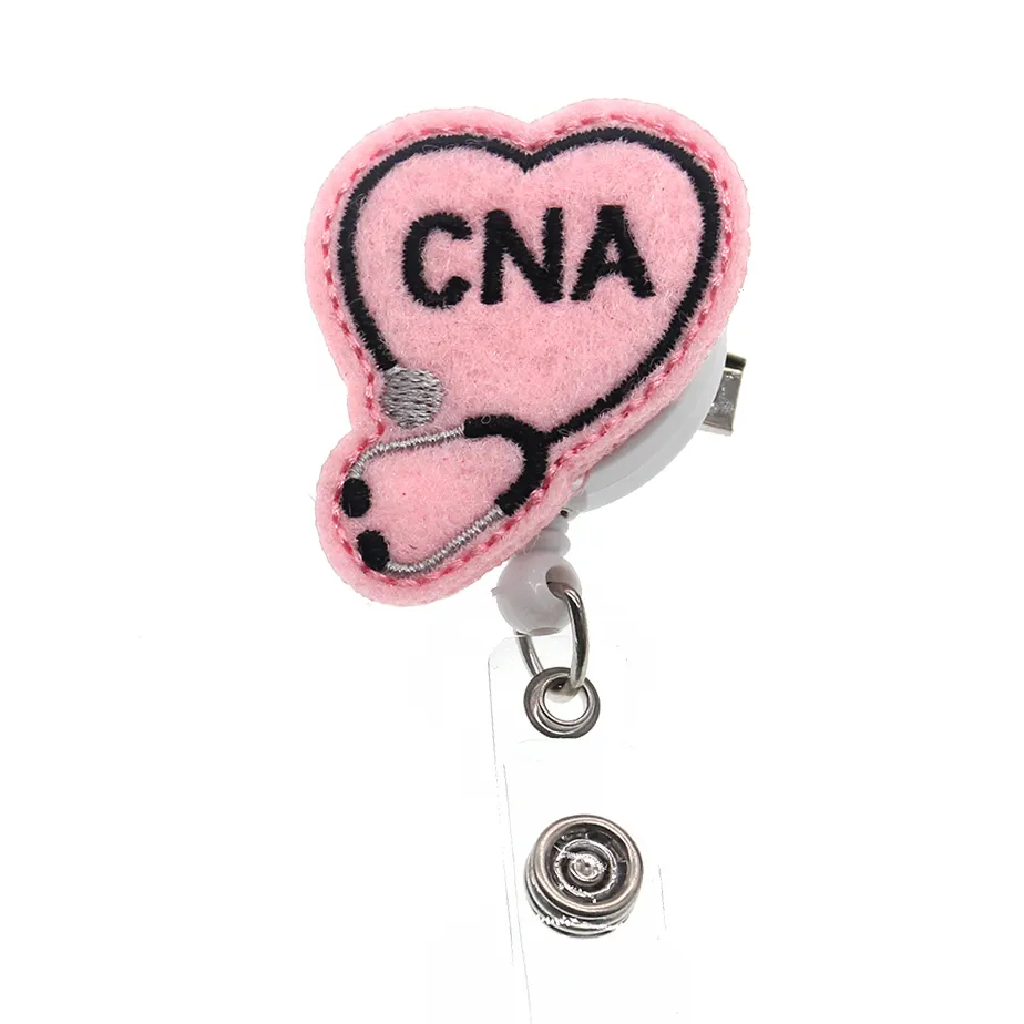 New Arrival Key Rings Interchangeable Medical ID Holder With Nurse Card Name Tag Retractable Badge Reel Alligator Clip2171