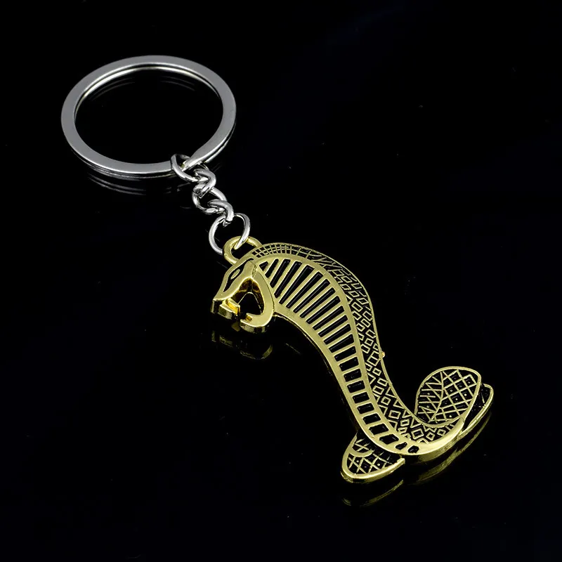 Nyckelringar dubbelsidig Mustang Car Metal Keychain Key Ring Chain Pendant för reklamfordon Anpassade tillbehör252T