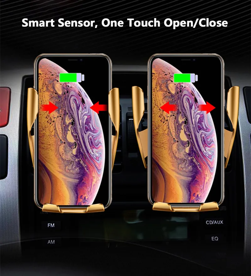 2020 R2 Smart Indukt Indukcja czujnik bezprzewodowy uchwyt ładowania bezprzewodowego 10W Prosta szybka ładowarka bezprzewodowa na iPhone 8 8Plus X dla H5399554